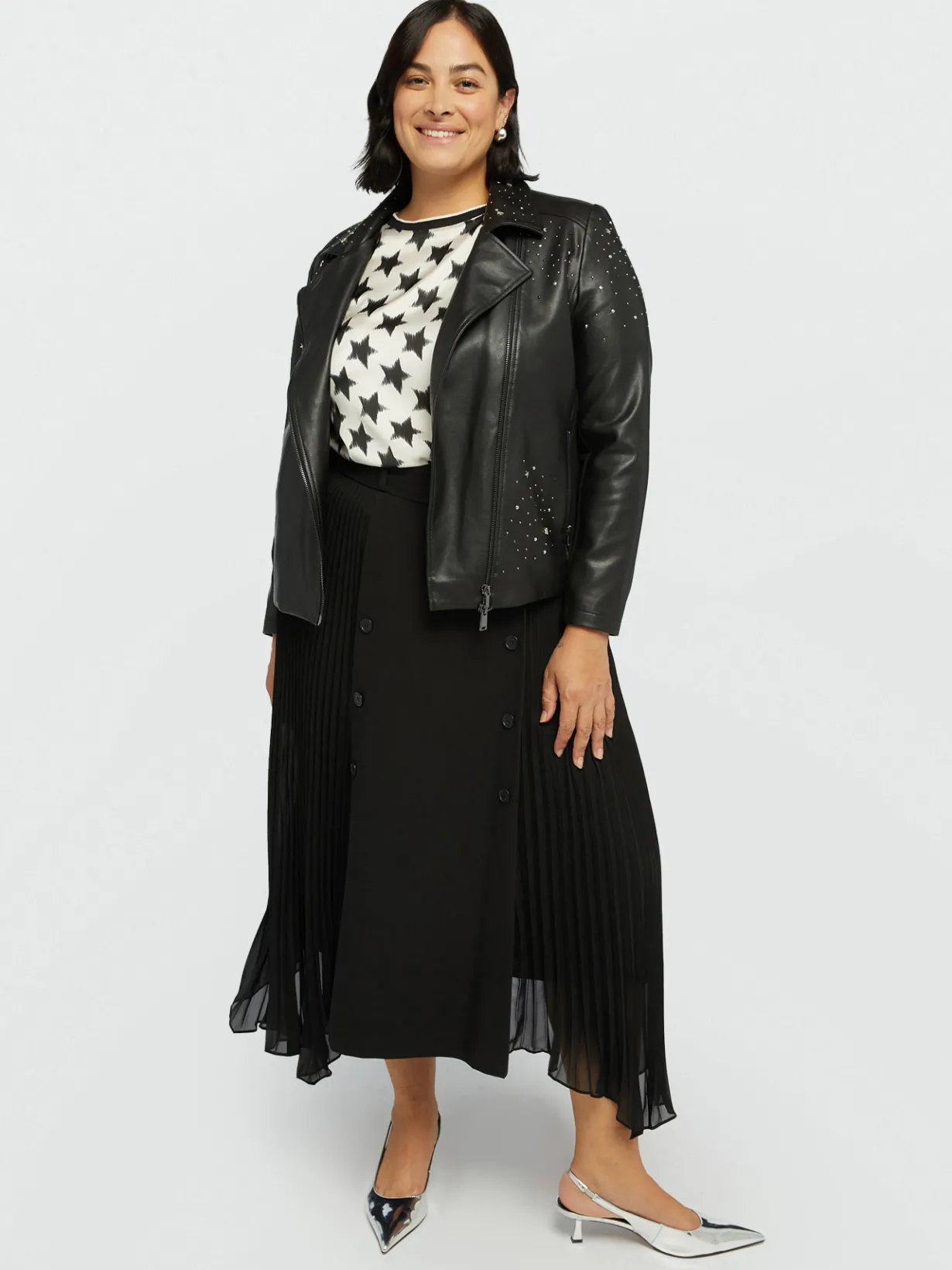 Fiorella Rubino Cappotti E Giubbotti|Giacche E Blazer|Biker Con Le Borchie