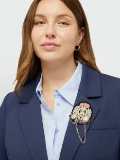 Fiorella Rubino Giacche E Blazer|Completi Colorati|Blazer Con Spilla In Viscosa LENZING™ ECOVERO™