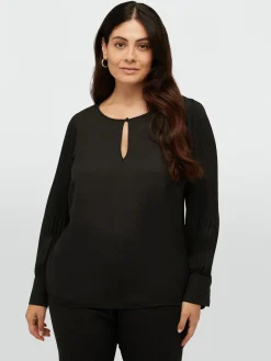 Fiorella Rubino Top E T-Shirt|Blusa Con Maniche Plissé
