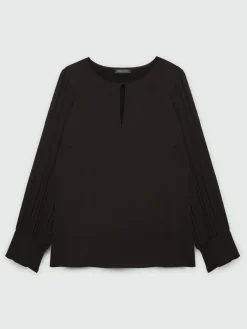 Fiorella Rubino Top E T-Shirt|Blusa Con Maniche Plissé