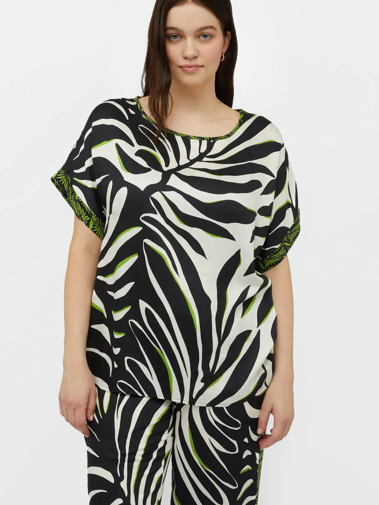 Fiorella Rubino Camicie E Bluse|Blusa Dalla Stampa Foliage