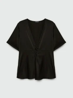 Fiorella Rubino Camicie E Bluse|Blusa In Viscosa LENZING™ ECOVERO™ Con Nodo