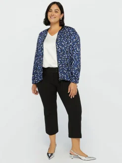 Fiorella Rubino Cappotti E Giubbotti|Giacche E Blazer|Bomber In Raso Dalla Stampa Animalier