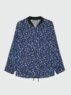 Fiorella Rubino Cappotti E Giubbotti|Giacche E Blazer|Bomber In Raso Dalla Stampa Animalier