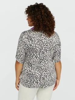 Fiorella Rubino Camicie E Bluse|Completi Colorati|Camicia Boxy Con Stampa Animalier