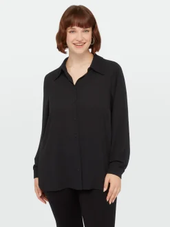 Fiorella Rubino Camicie E Bluse|Camicia Con Cristalli Tono Su Tono