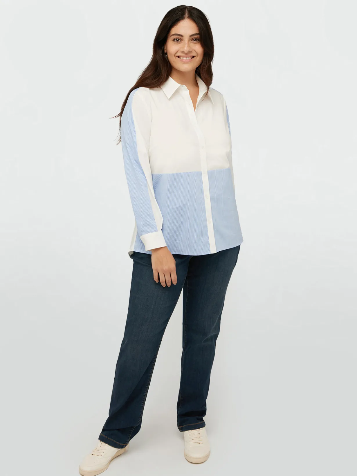 Fiorella Rubino Camicie E Bluse|Completi Colorati|Camicia Con Inserti A Righe