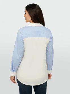 Fiorella Rubino Camicie E Bluse|Completi Colorati|Camicia Con Inserti A Righe