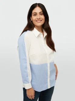 Fiorella Rubino Camicie E Bluse|Completi Colorati|Camicia Con Inserti A Righe