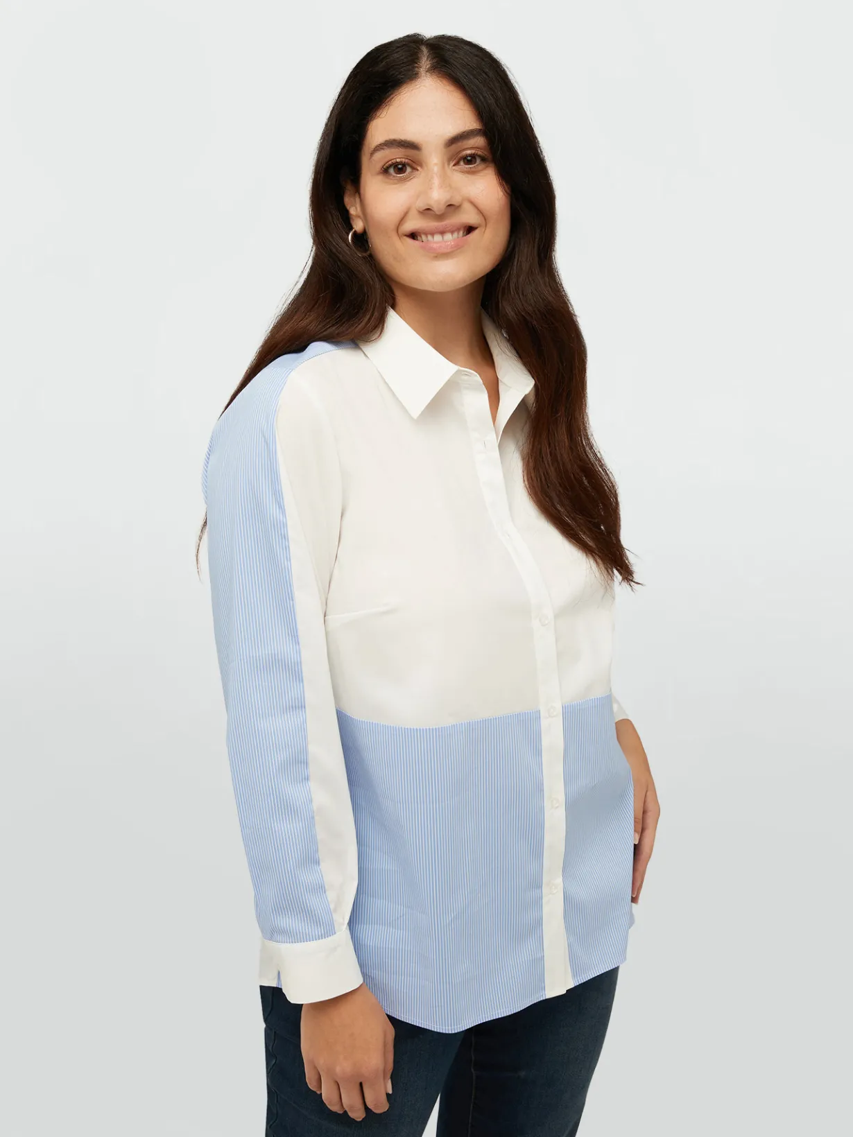 Fiorella Rubino Camicie E Bluse|Completi Colorati|Camicia Con Inserti A Righe