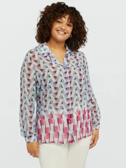 Fiorella Rubino Camicie E Bluse|Completi Colorati|Camicia Dalla Stampa Geometrica