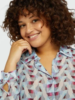 Fiorella Rubino Camicie E Bluse|Completi Colorati|Camicia Dalla Stampa Geometrica