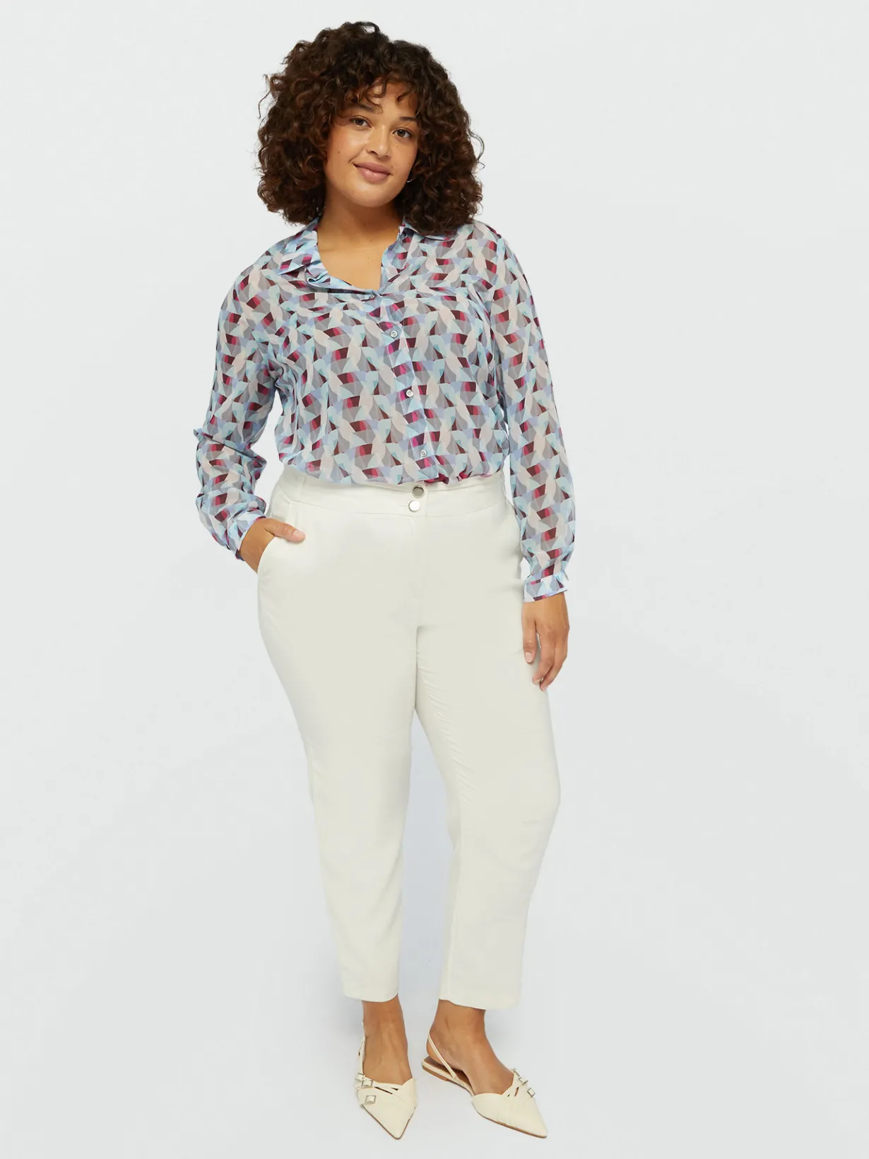 Fiorella Rubino Camicie E Bluse|Completi Colorati|Camicia Dalla Stampa Geometrica