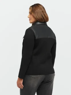 Fiorella Rubino Maglie E Felpe|Camicia In Maglia E Tessuto Spalmato