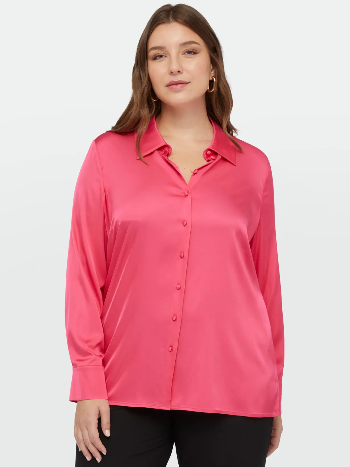 Fiorella Rubino Camicie E Bluse|Camicia In Raso Di Viscosa LENZING™ ECOVERO™