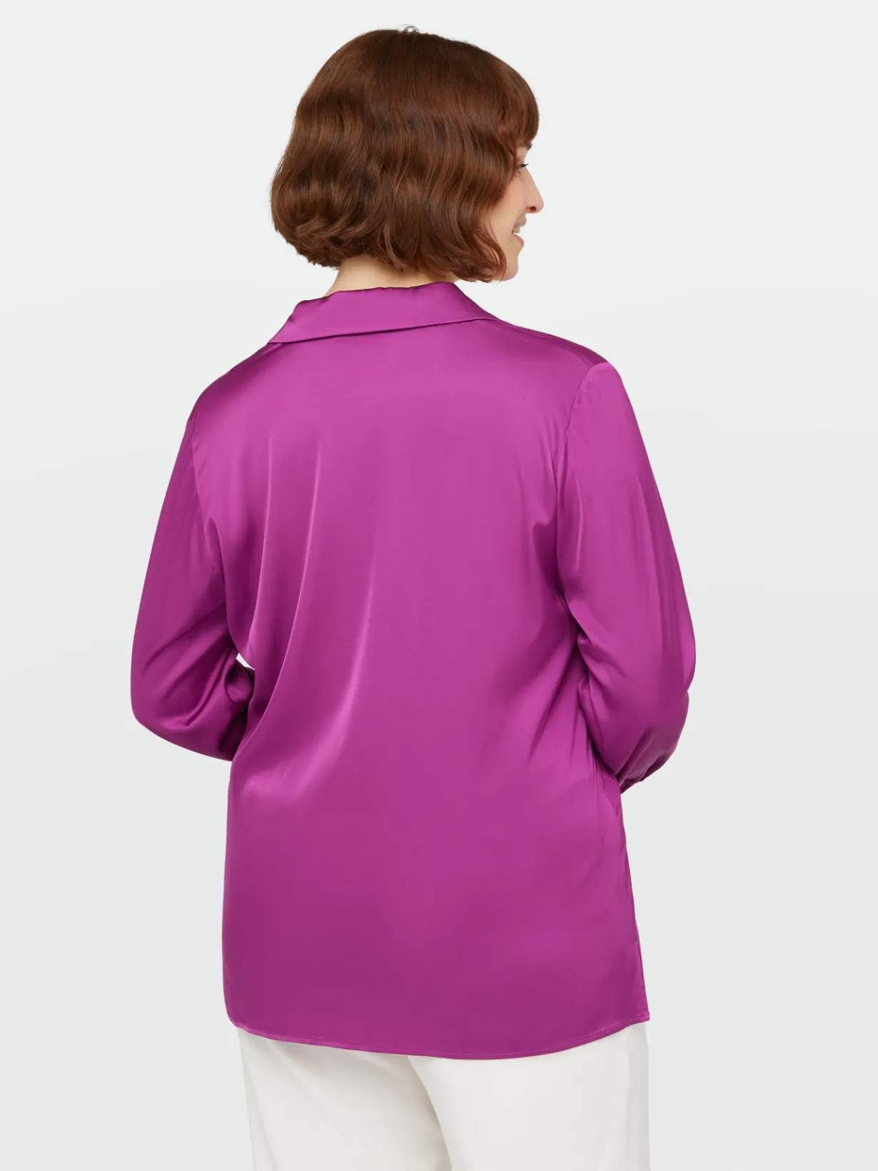 Fiorella Rubino Camicie E Bluse|Camicia In Raso Di Viscosa LENZING™ ECOVERO™