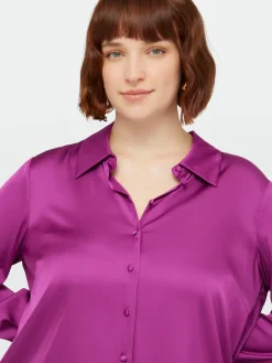 Fiorella Rubino Camicie E Bluse|Camicia In Raso Di Viscosa LENZING™ ECOVERO™