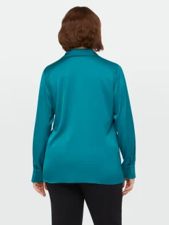 Fiorella Rubino Camicie E Bluse|Camicia In Raso Di Viscosa LENZING™ ECOVERO™