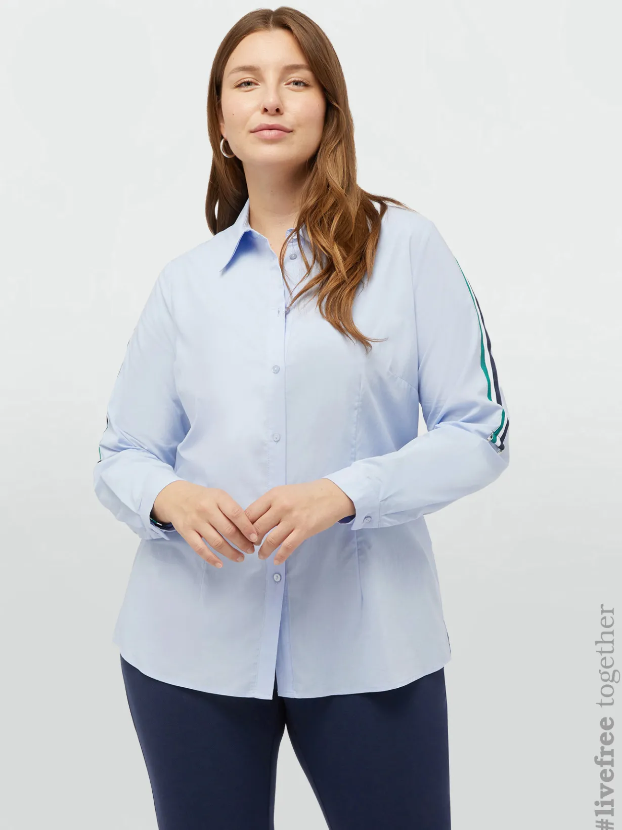 Fiorella Rubino Camicie E Bluse|Camicia In TENCEL™ Con Nastro A Righe