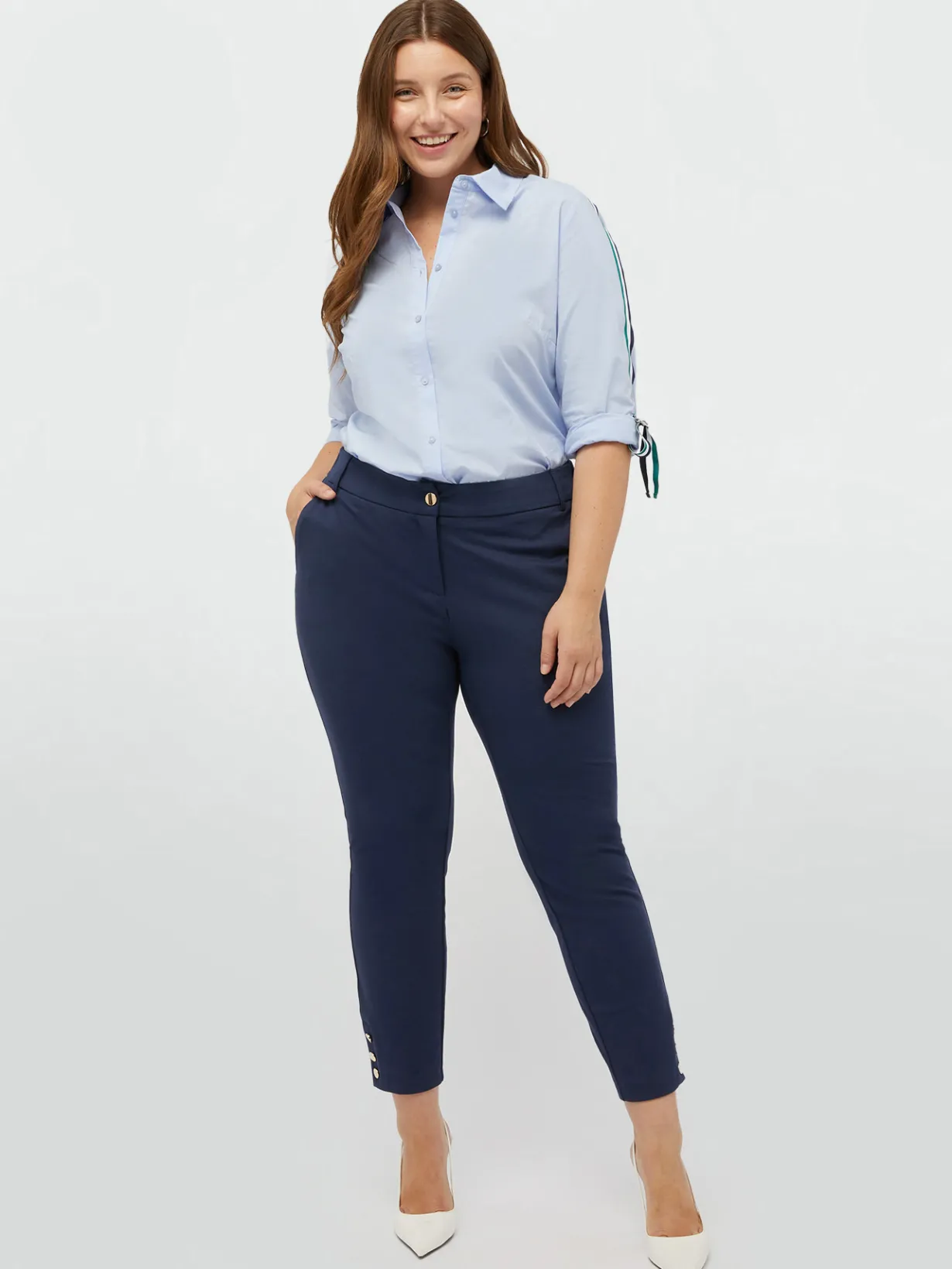 Fiorella Rubino Camicie E Bluse|Camicia In TENCEL™ Con Nastro A Righe