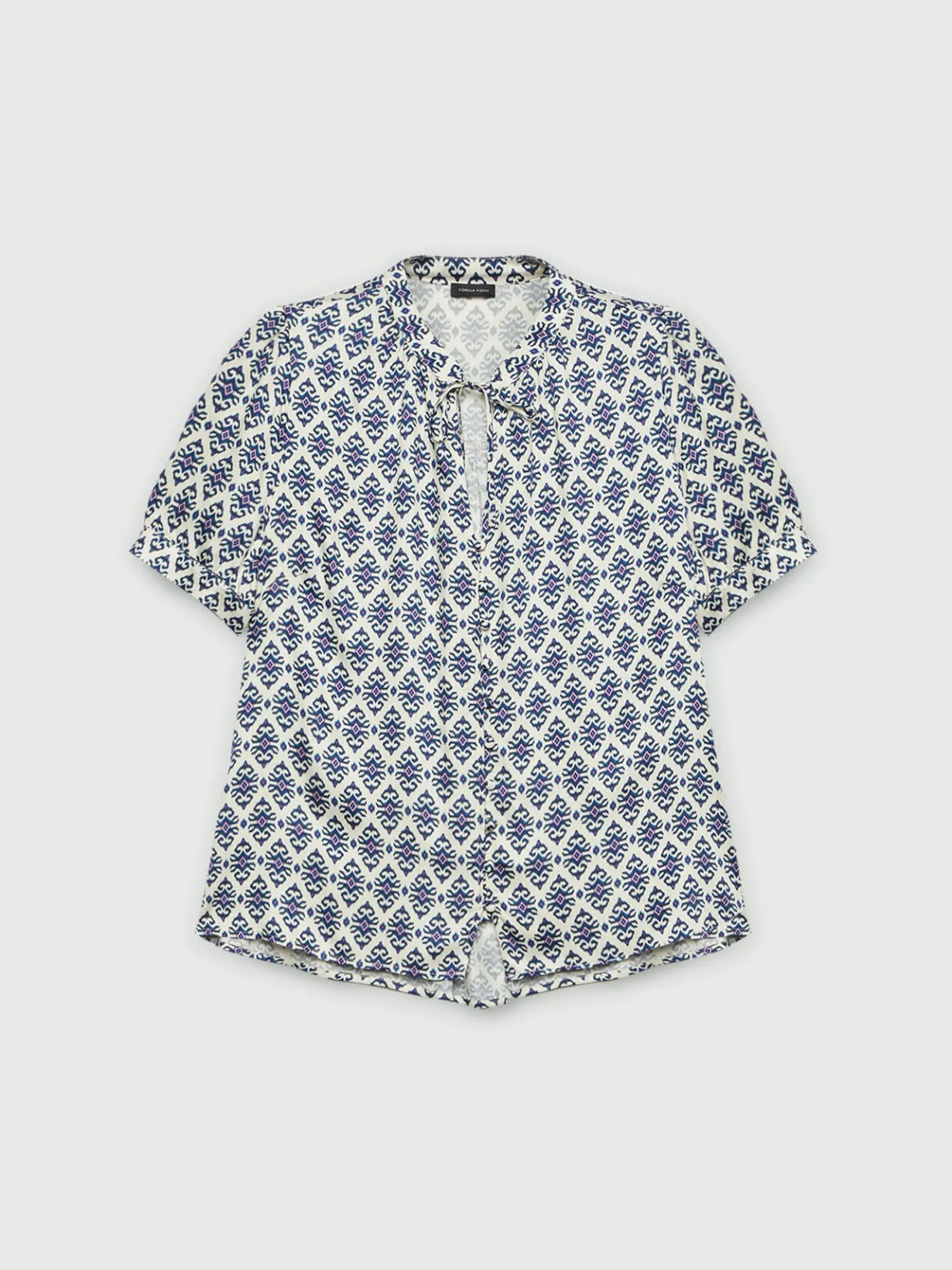 Fiorella Rubino Camicie E Bluse|Camicia Stampata Con Lacci