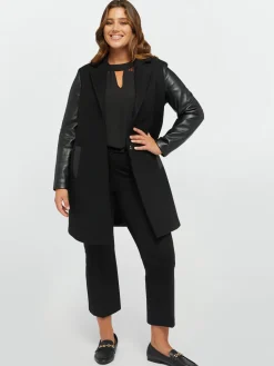 Fiorella Rubino Cappotti E Giubbotti|Cappotto In Due Tessuti