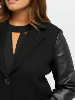 Fiorella Rubino Cappotti E Giubbotti|Cappotto In Due Tessuti