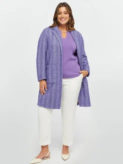 Fiorella Rubino Cappotti E Giubbotti|Cappotto Jacquard Con Tasche