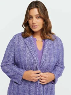Fiorella Rubino Cappotti E Giubbotti|Cappotto Jacquard Con Tasche