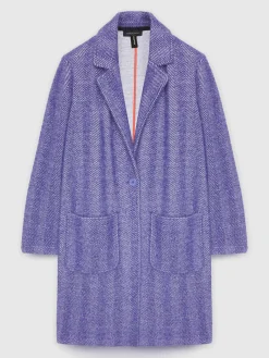 Fiorella Rubino Cappotti E Giubbotti|Cappotto Jacquard Con Tasche