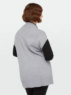 Fiorella Rubino Maglie E Felpe|Cardigan Bicolor In Viscosa LENZING™ ECOVERO™