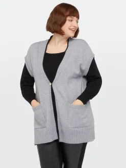 Fiorella Rubino Maglie E Felpe|Cardigan Bicolor In Viscosa LENZING™ ECOVERO™