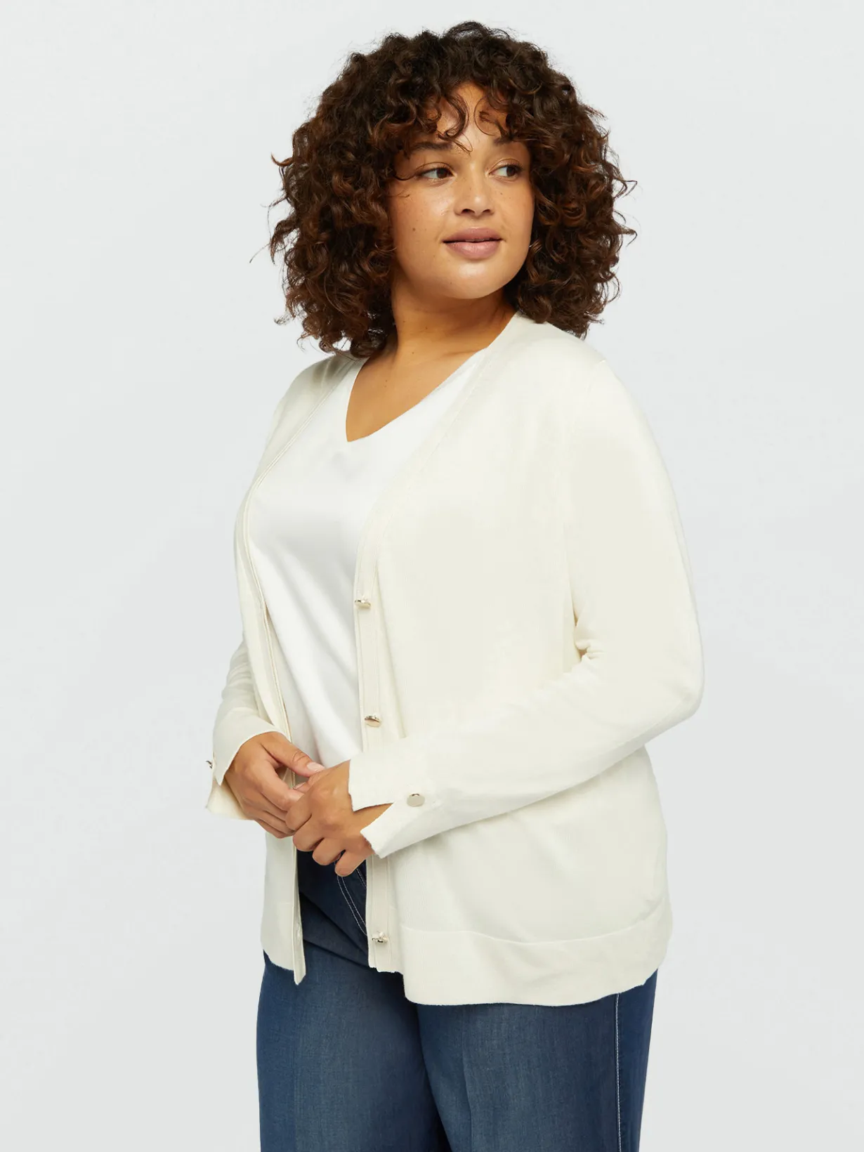 Fiorella Rubino Maglie E Felpe|Cardigan Con Bottoni In Viscosa LENZING™ ECOVERO™