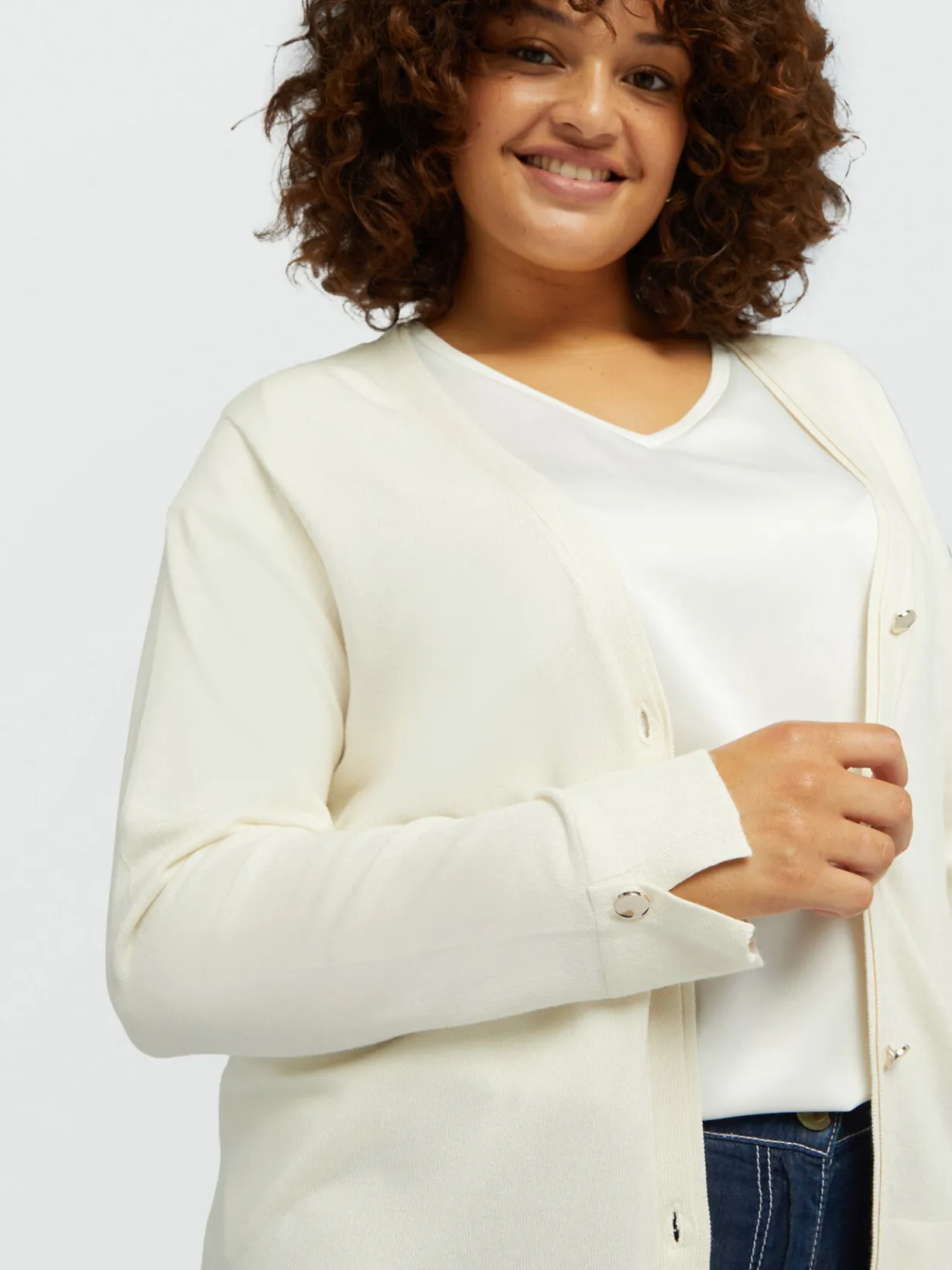 Fiorella Rubino Maglie E Felpe|Cardigan Con Bottoni In Viscosa LENZING™ ECOVERO™