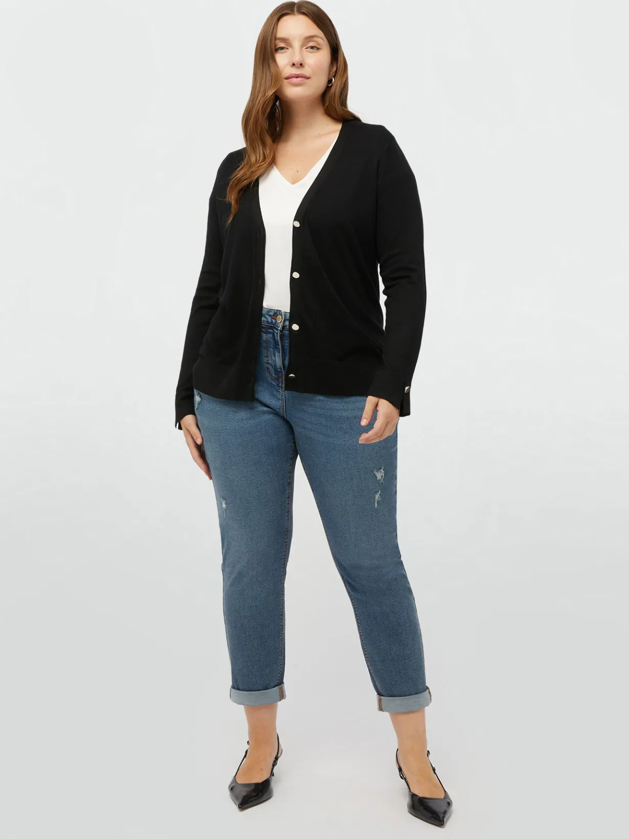 Fiorella Rubino Maglie E Felpe|Cardigan Con Bottoni In Viscosa LENZING™ ECOVERO™