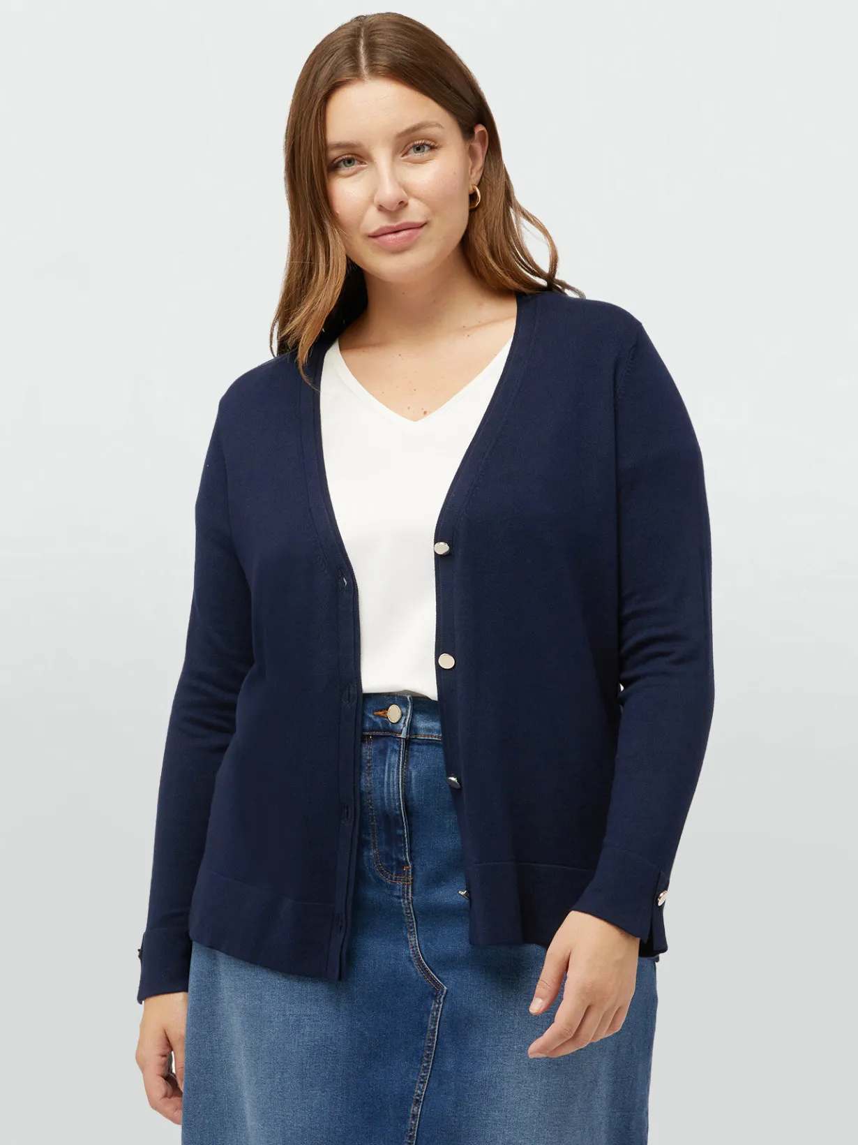 Fiorella Rubino Maglie E Felpe|Cardigan Con Bottoni In Viscosa LENZING™ ECOVERO™