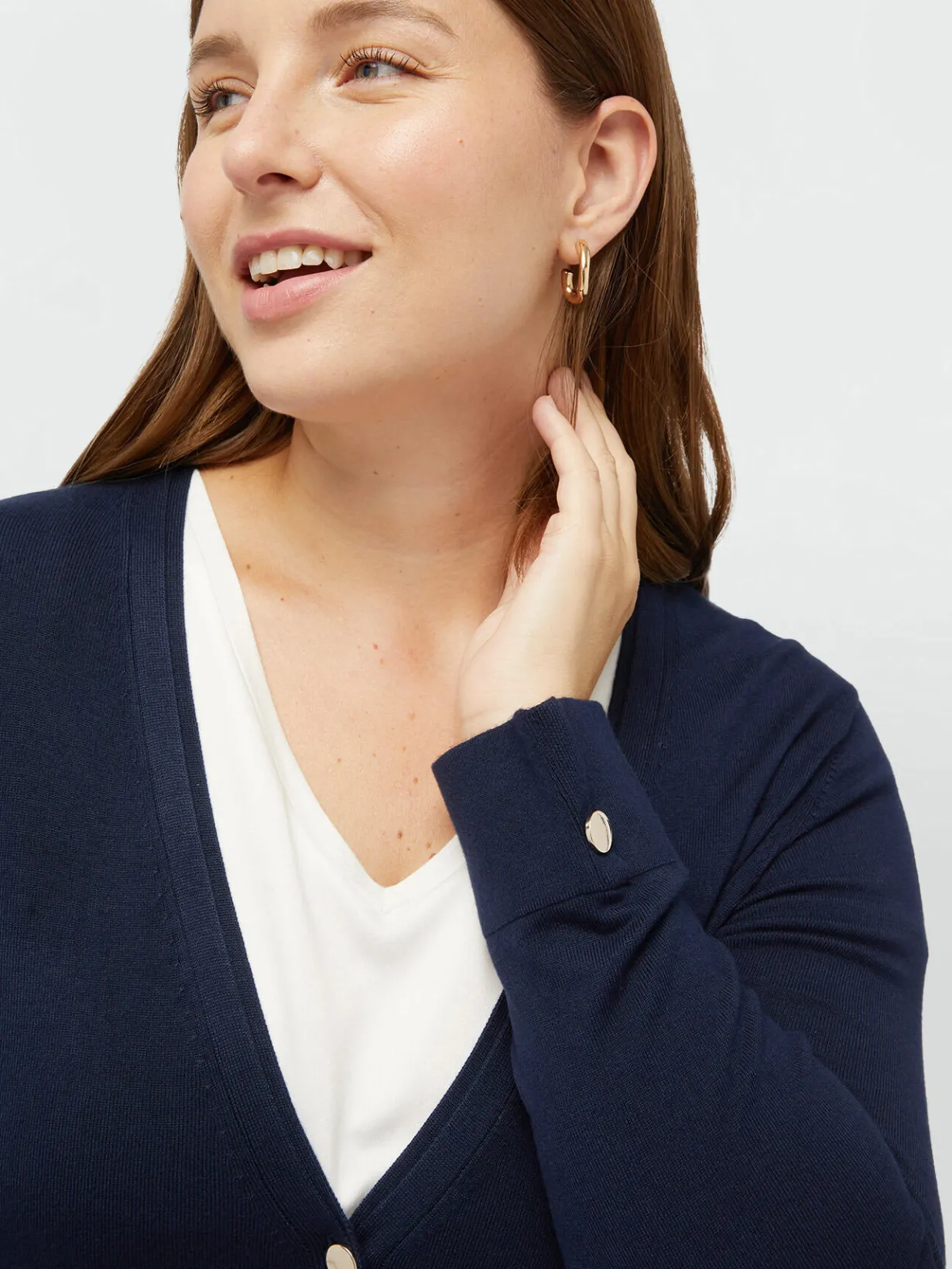 Fiorella Rubino Maglie E Felpe|Cardigan Con Bottoni In Viscosa LENZING™ ECOVERO™