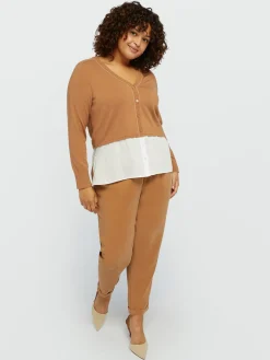 Fiorella Rubino Maglie E Felpe|Cardigan Con Inserto Al Fondo