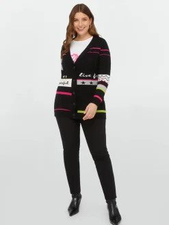 Fiorella Rubino Maglie E Felpe|Cardigan Jacquard In Stile Pop