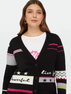 Fiorella Rubino Maglie E Felpe|Cardigan Jacquard In Stile Pop