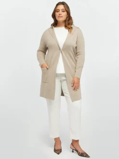 Fiorella Rubino Maglie E Felpe|Cardigan Lungo Con Cappuccio