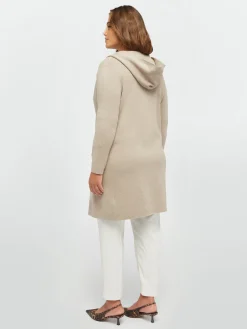 Fiorella Rubino Maglie E Felpe|Cardigan Lungo Con Cappuccio