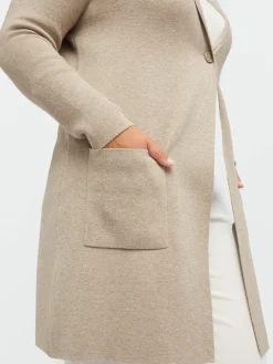 Fiorella Rubino Maglie E Felpe|Cardigan Lungo Con Cappuccio