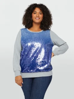 Fiorella Rubino Maglie E Felpe|Felpa Con Davanti In Paillettes