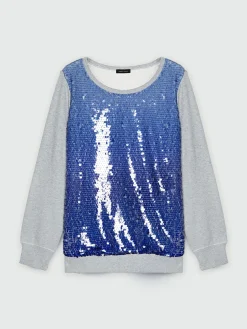Fiorella Rubino Maglie E Felpe|Felpa Con Davanti In Paillettes