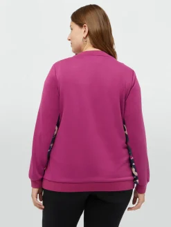 Fiorella Rubino Maglie E Felpe|Felpa Con Inserti Stampati E Dettagli Luminosi