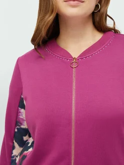 Fiorella Rubino Maglie E Felpe|Felpa Con Inserti Stampati E Dettagli Luminosi
