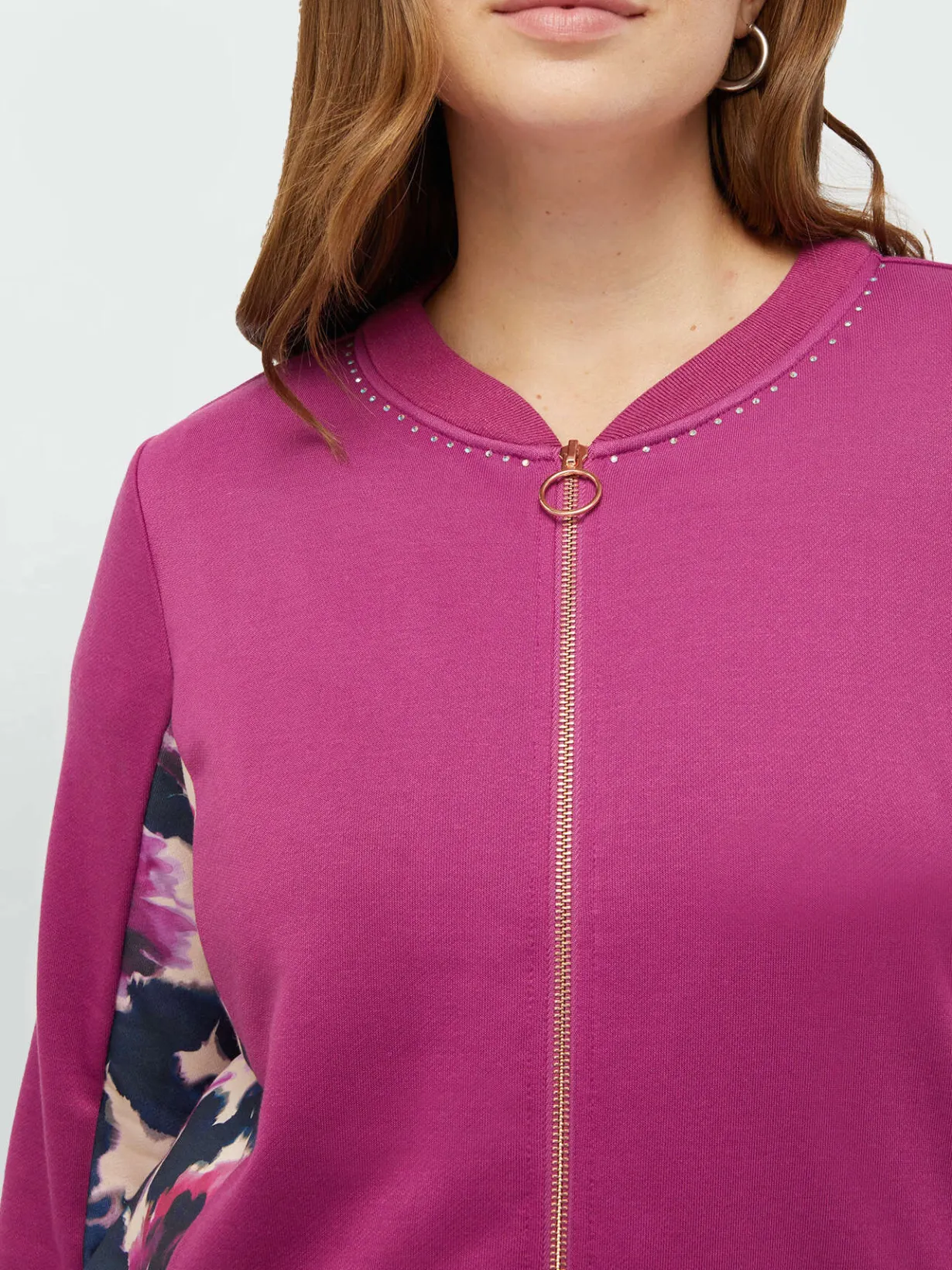 Fiorella Rubino Maglie E Felpe|Felpa Con Inserti Stampati E Dettagli Luminosi
