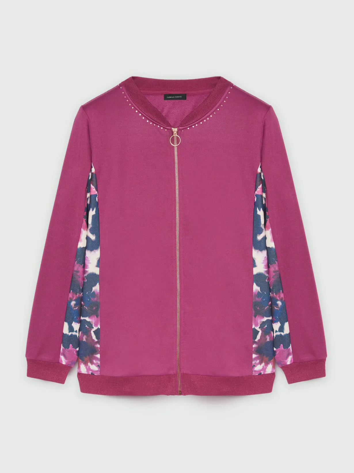 Fiorella Rubino Maglie E Felpe|Felpa Con Inserti Stampati E Dettagli Luminosi
