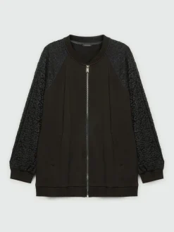 Fiorella Rubino Maglie E Felpe|Felpa Con Maniche In Tulle Animalier